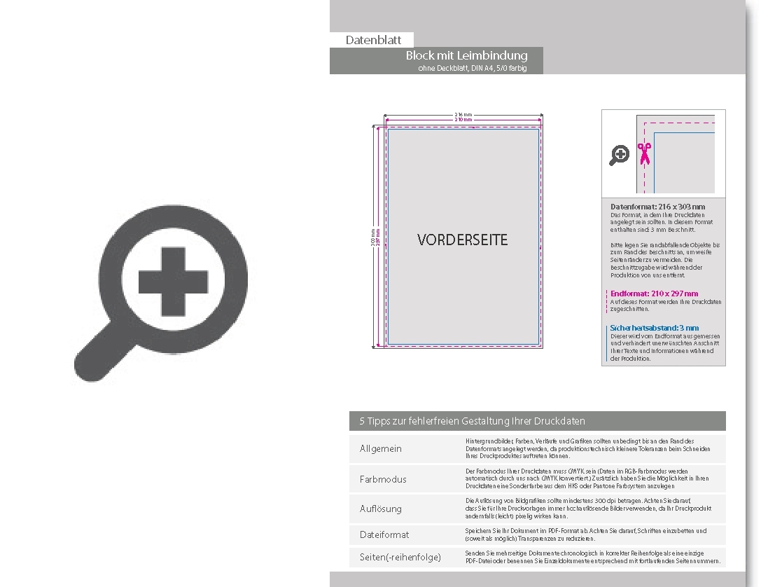 Product Bild block_mit_leimbindung__din_a4__10_blatt__5_0_farbig_einseitig_bedruckt_(cmyk_4-farbig_+_1_sonderfarbe_hks_oder_pantone)